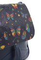 Bolso Manos Libres Macoly C325 Cuero Tala Azul Mariposas de Macoly