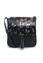Bolso Manos Libres Macoly C325 Cuero Tala Negro Mariposas de Macoly