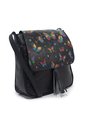 Bolso Manos Libres Macoly C325 Cuero Tala Negro Mariposas de Macoly