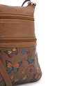 Bolso Manos Libres Macoly 320 Cuero Tala Miel Mariposas de Macoly