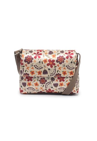 Bolso Manos Libres Pequeño Macoly 573 Floralia Taupe Macoly