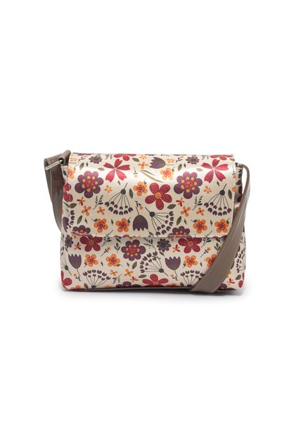 Bolso Manos Libres Pequeño Macoly 573 Floralia Taupe