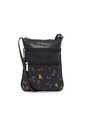 Bolso Manos Libres Macoly 320 Cuero Tala Negro Mariposas de Macoly