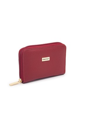 Billetera Mediana Macoly A042 Cuero Rojo Liso 