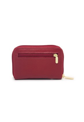 Billetera Mediana Macoly A042 Cuero Rojo Liso 