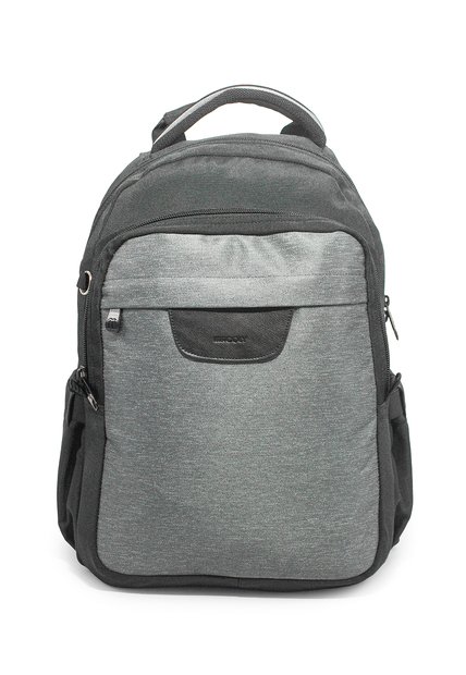 Morral Grande Macoly 268 Lona Negro X Gris Textil