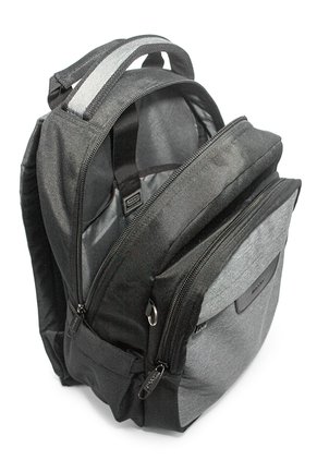 Morral Grande Macoly 268 Lona Negro X Gris Textil