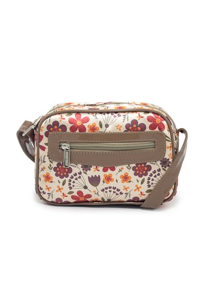 Bolsos Manos Libres Macoly 788 Floralia Taupe