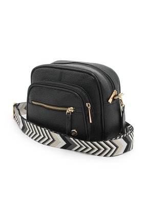 Bolso De Hombro Manos Libres Macoly JC02 Cuero Negro