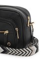 Bolso De Hombro Manos Libres Macoly JC02 Cuero Negro de Macoly