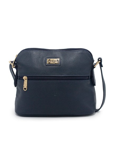 Bolso Manos Libres Macoly 789 Cuero Azul