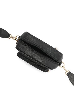 Bolso De Hombro Manos Libres Macoly JC02 Cuero Negro
