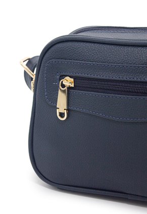 Bolso Manos Libres Macoly 788 Cuero Azul