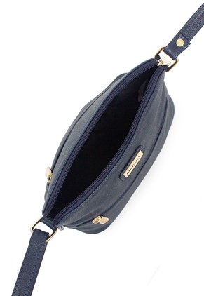 Bolso Manos Libres Macoly 789 Cuero Azul