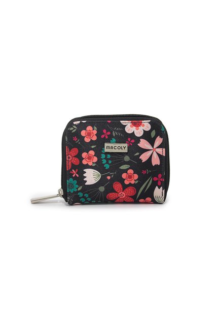 Billetera Mini A012 Floralia Negro