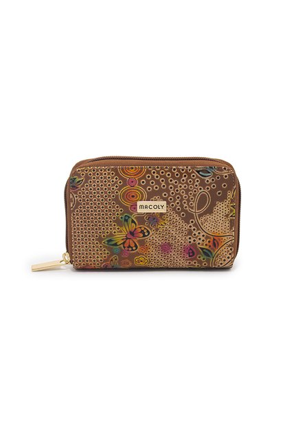 Billetera Mediana Macoly A042 Cuero Miel Tala