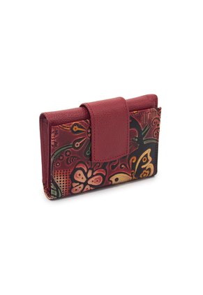 Billetera Median Macoly 046 Cuero Tala Rojo