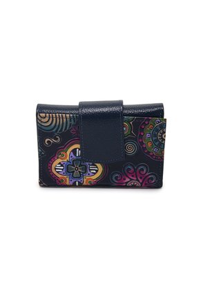 Billetera Median Macoly 046 Cuero Tala Azul