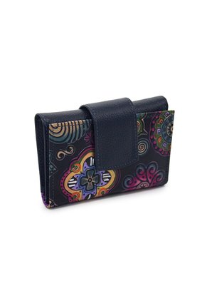 Billetera Median Macoly 046 Cuero Tala Azul