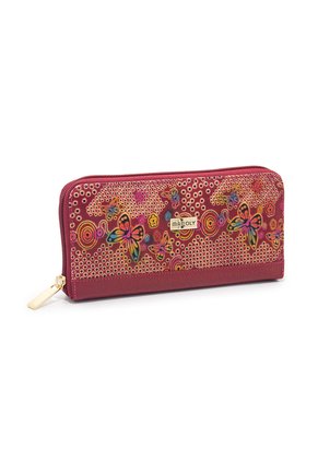 Billetera Grande Macoly A04 Cuero Tala Rojo
