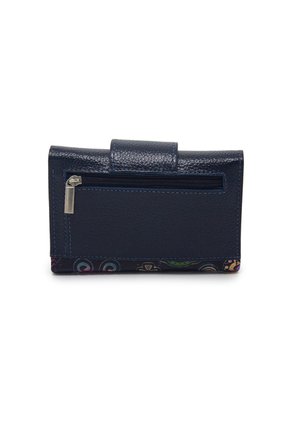 Billetera Median Macoly 046 Cuero Tala Azul
