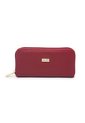 Billetera Grande Macoly A04 Cuero Rojo Liso de Macoly