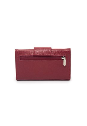Billetera Grande Macoly A010 Cuero Tala Rojo