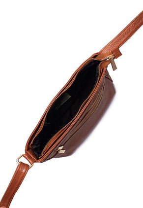 Bolso Manos Libres Macoly 820 Cuero Miel Oro