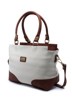 Bolso De Hombro Manos Libres Macoly 874 Mix Blanco X Miel