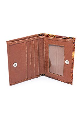 Portadocumento Plano AM13 Cuero Tala Miel Flores