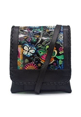Bolso Manos Libres AM01 Cuero Tala Negro  Macoly