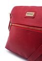 Bolso Manos Libres Macoly 789 Cuero Rojo Liso Oro de Macoly