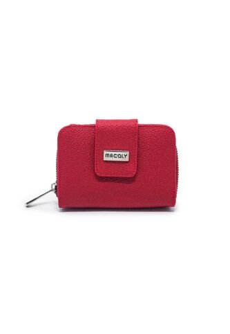 Billetera Mini Macoly A017 Barcelona Rojo Niquel Macoly