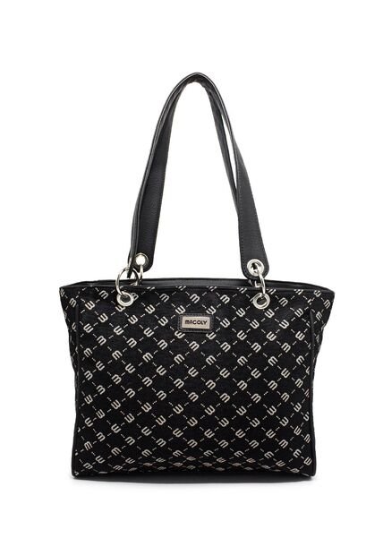 Bolso De Hombro Grande Macoly 823 Yacar Macoly Negro