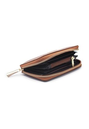 Billetera Mediana Macoly A041 Cuero Miel Liso
