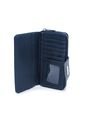 Billetera Grande A011 Cuero Azul Liso Niquel de Macoly