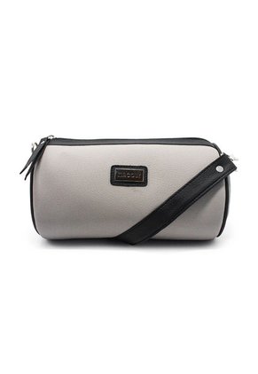 Bolso Manos Libres Cilindro Macoly 867 Mix Taupe X Negro