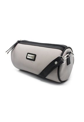 Bolso Manos Libres Cilindro Macoly 867 Mix Taupe X Negro
