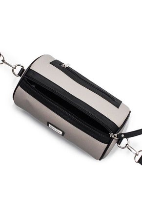 Bolso Manos Libres Cilindro Macoly 867 Mix Taupe X Negro