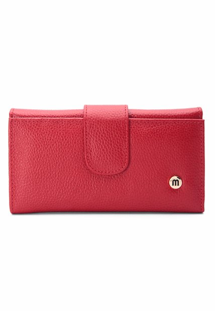 Billetera Grande Macoly 630 Cuero Rojo Liso