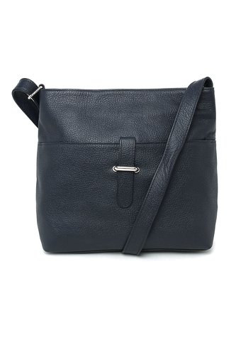 Bolso Manos Libres Macoly 400 Cuero Azul Macoly