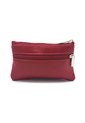 Monedero Doble Cremallera CC Cuero Tala Rojo de Macoly