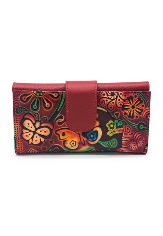 Billetera Grande Macoly 630 Cuero Tala Rojo Macoly