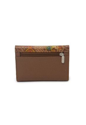 Billetera Mediana Macoly A015 Cuero Tala Miel