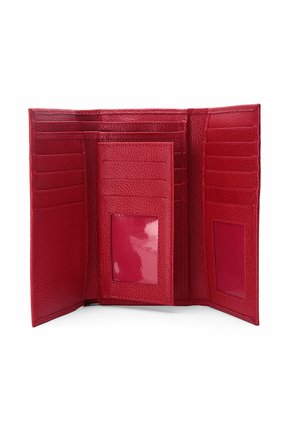 Billetera Grande Macoly 630 Cuero Rojo Liso