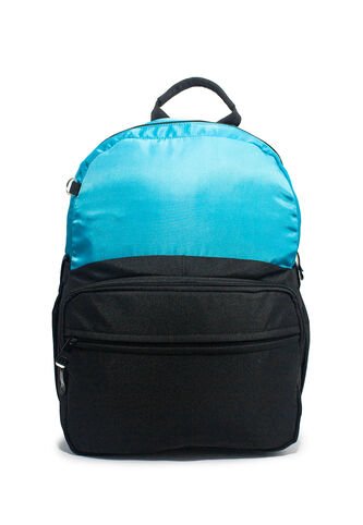 Morral Mediano Macoly 322 Lona Negro X Verde Agua Macoly
