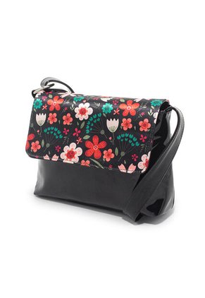 Bolso Manos Libres Pequeño Macoly 573 Floralia Negro