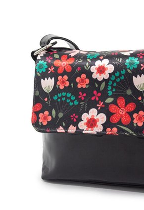 Bolso Manos Libres Pequeño Macoly 573 Floralia Negro