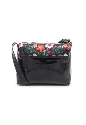 Bolso Manos Libres Pequeño Macoly 573 Floralia Negro