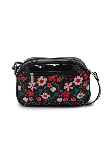 Bolso Manos Libres Macoly 862 Floraria Negro